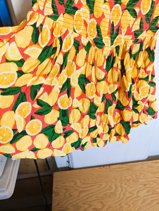 Body Glove Fresh Squeeze Sunrise Strapless Dress/Swim Suit Coverup Sz L - Picture 5 of 8